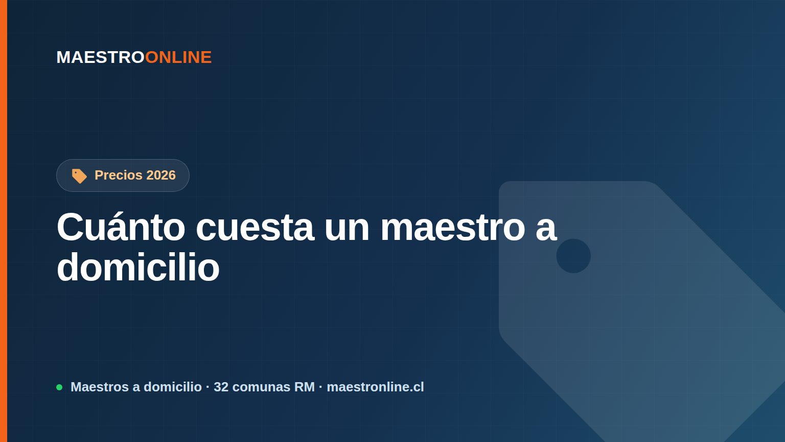 Cuánto cuesta un maestro a domicilio en Santiago (2026)